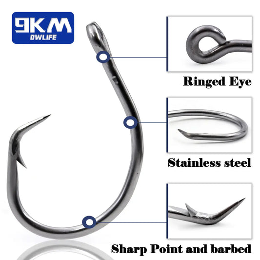 Forged in-line Large Circle Hooks