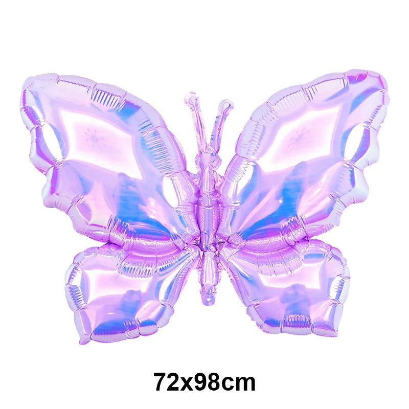 Large Butterfly Aluminum Foil Balloon - Party Decor & Photo Prop