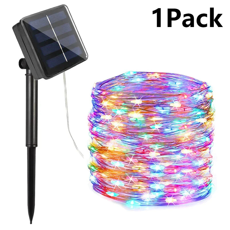 LED Solar String Fairy Lights for Outdoor Patio & Garden
