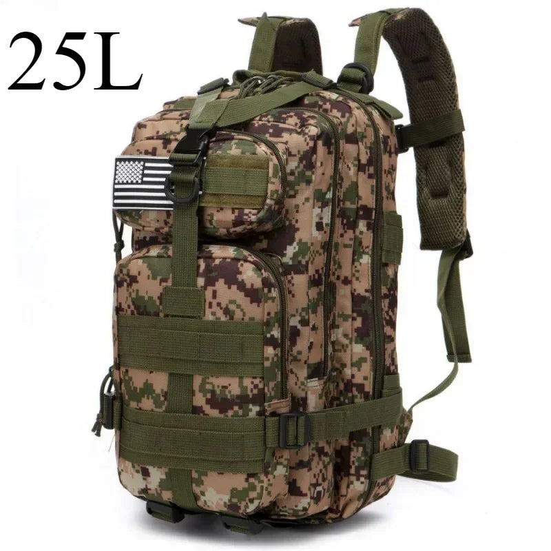 25L/50L Tactical Molle Backpack for Hiking, Camping & Outdoor Travel