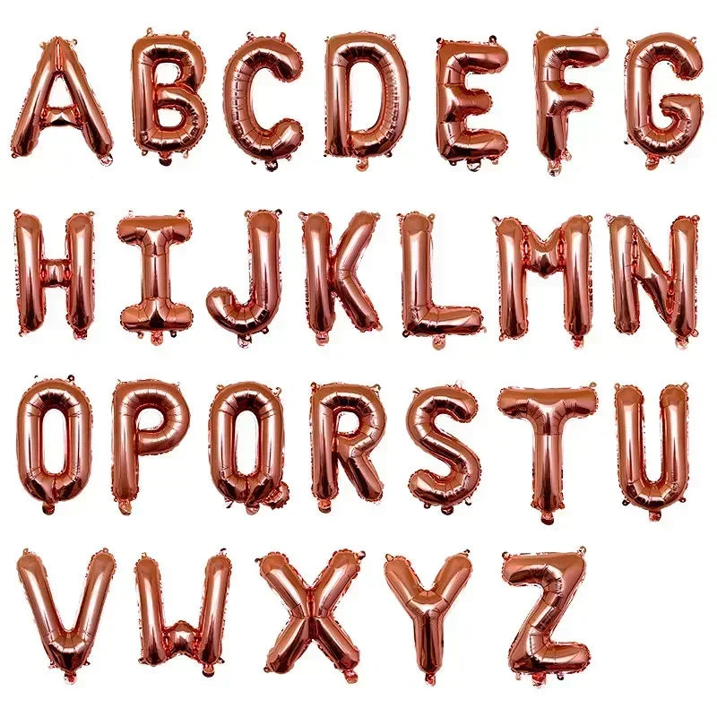 16 & 32 Inch Foil Letter Balloons A-Z, Air & Helium Alphabet Balloon Figures