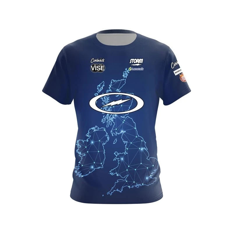 Storm Teal Graphic Performance Bowling Jersey
