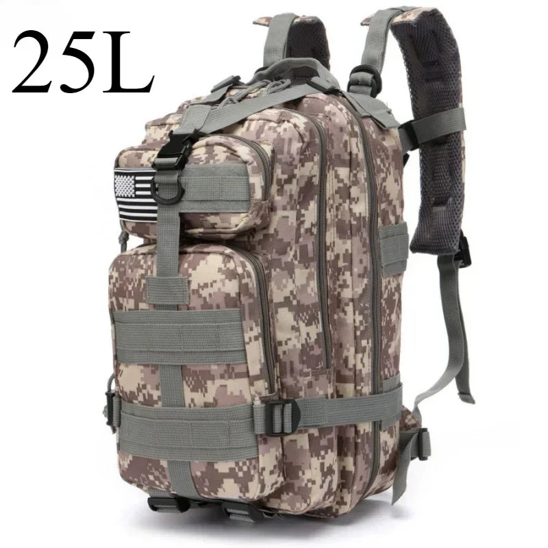 25L/50L Tactical Molle Backpack for Hiking, Camping & Outdoor Travel