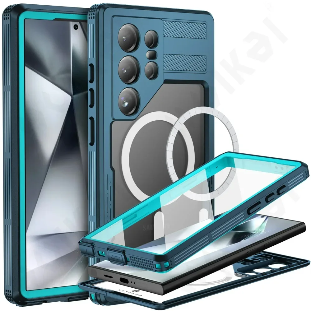 IP68 Waterproof Heavy-Duty Case for Samsung Galaxy S-Series (S25, S24, S23 Ultra/Plus)