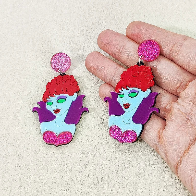 KUGUYS Glitter Holiday Dangle Earrings
