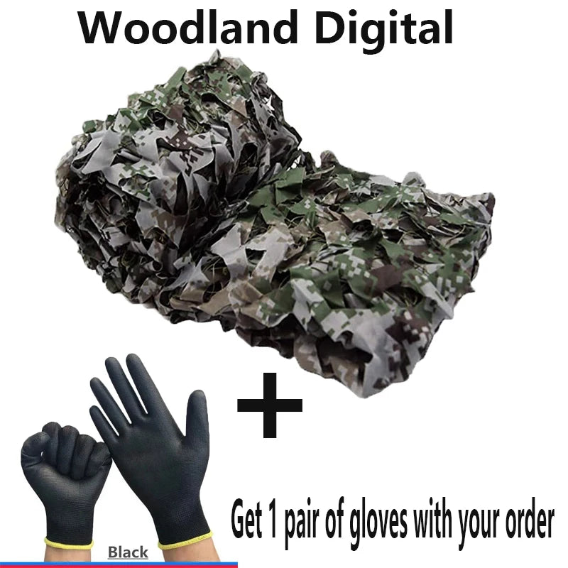 Multi-Purpose Military Camouflage Netting for Outdoor Shade & Decor