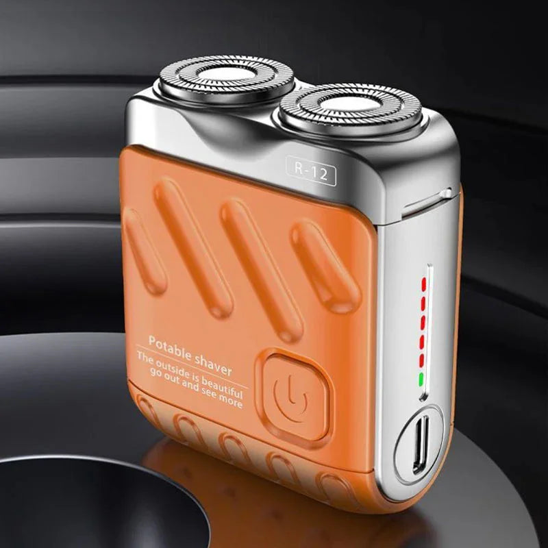 9000RPM Portable Mini Electric Shaver – Dual-Head Waterproof USB-C Travel Razor