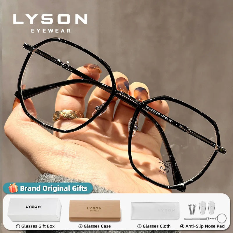 LYSON Large Polygonal Reading Glasses