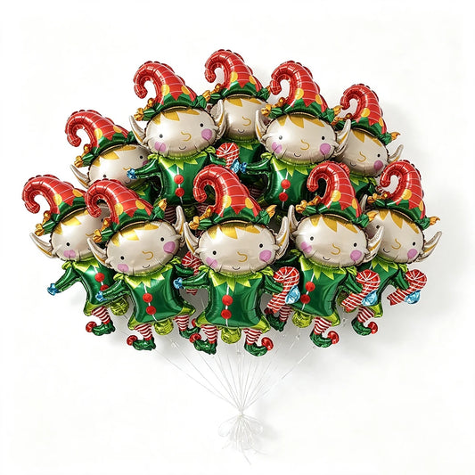 Mini Christmas Foil Balloons - Holiday Party Decor & Background