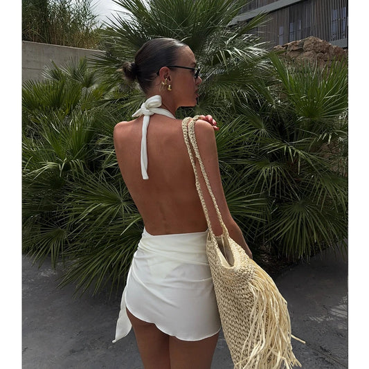 Two Pieces Micro Bikini Sarong Mini Skirt