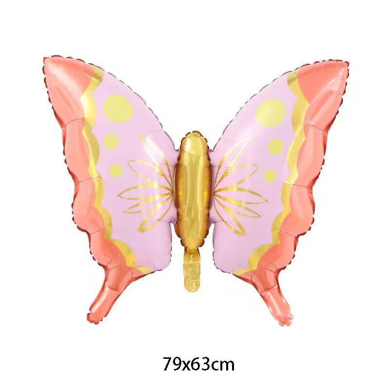 Large Butterfly Aluminum Foil Balloon - Party Decor & Photo Prop
