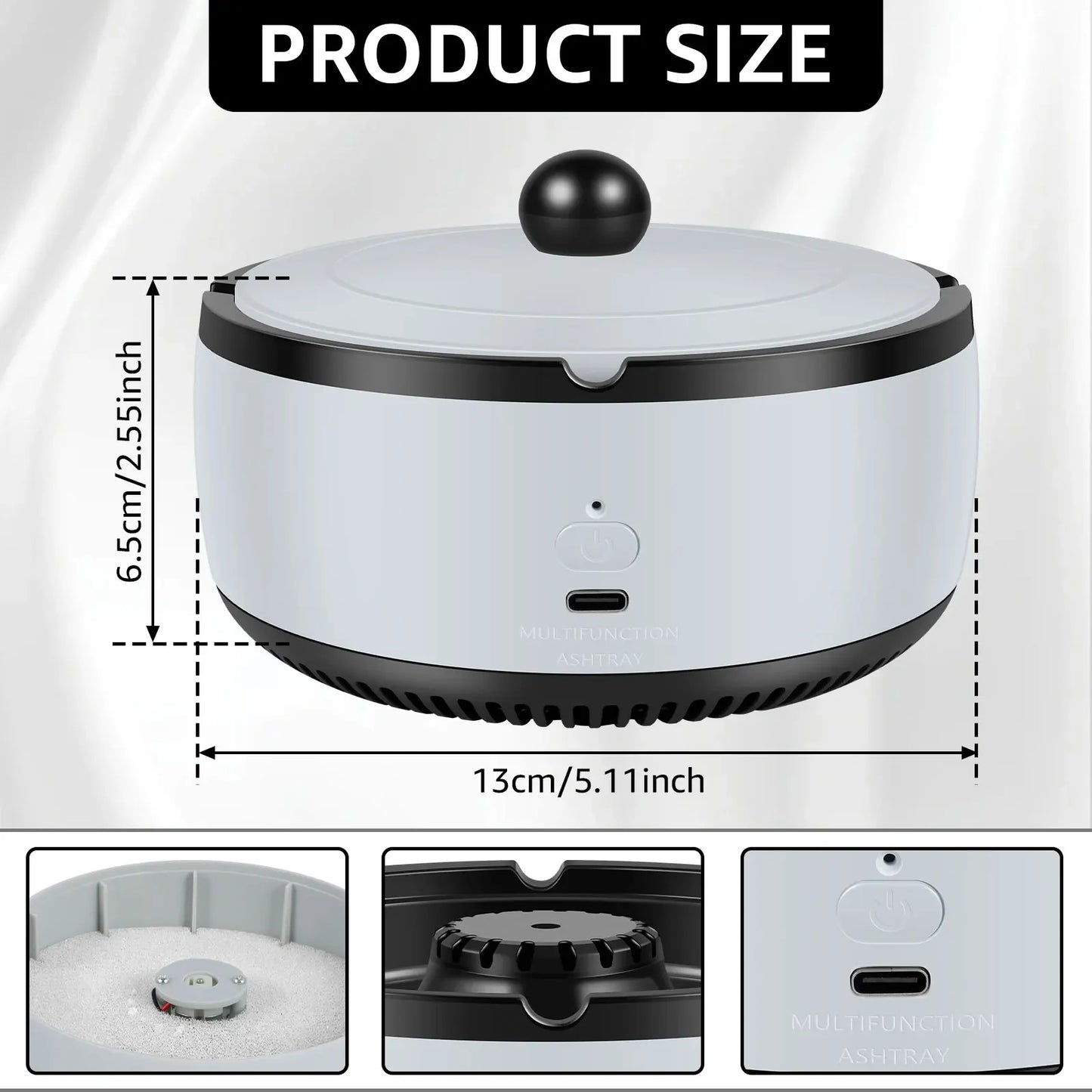 Smart Air Purifying Ashtray & Smoke Odor Absorber