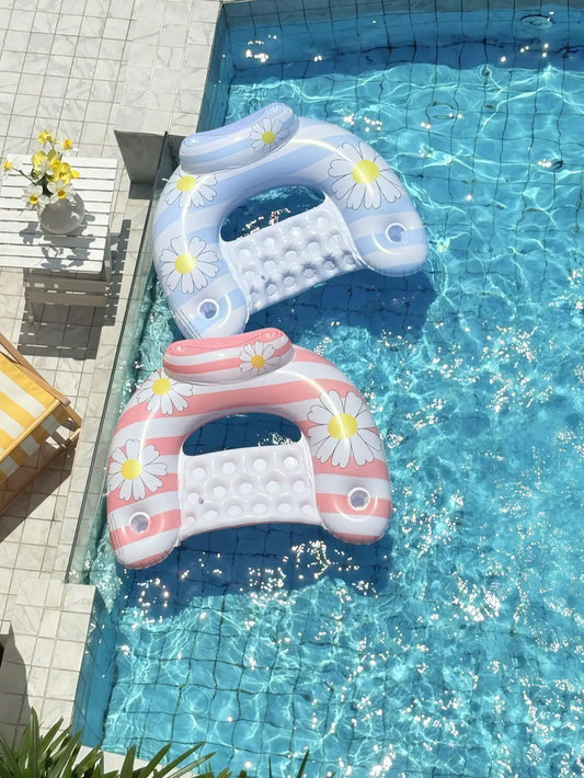 Daisy Print U-shaped Lounge Chair