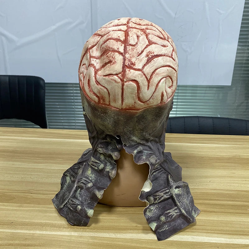 Creepy Brains Skeleton Mask – Bloody Zombie Skull Halloween Helmet