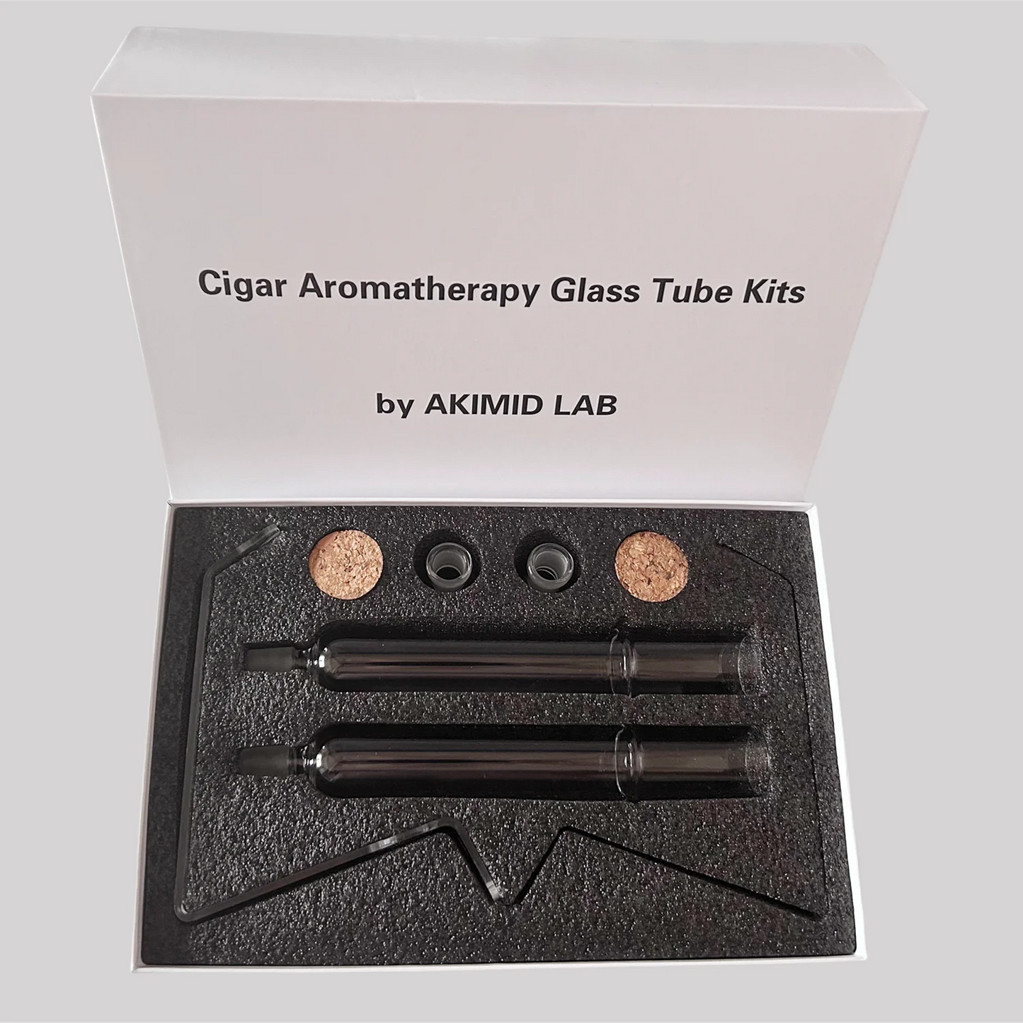 Borosilicate Glass Cigar Aromatherapy Humidors Tube Kit with 265mm Length Aroma Infusion