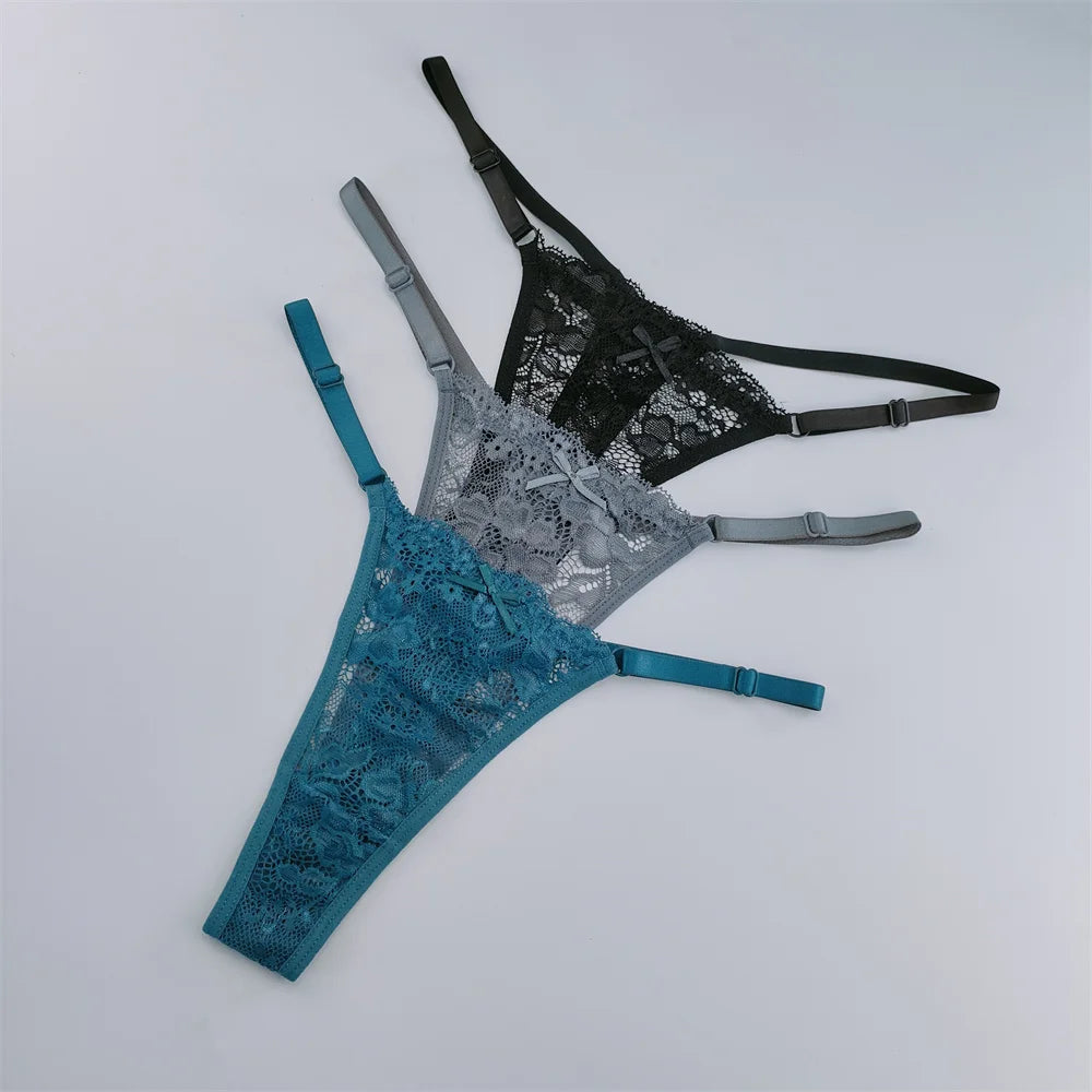3Pcs Lace Thongs