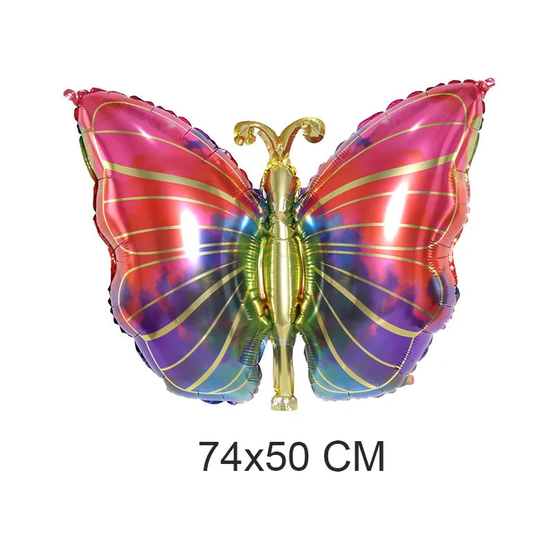 Large Butterfly Aluminum Foil Balloon - Party Decor & Photo Prop