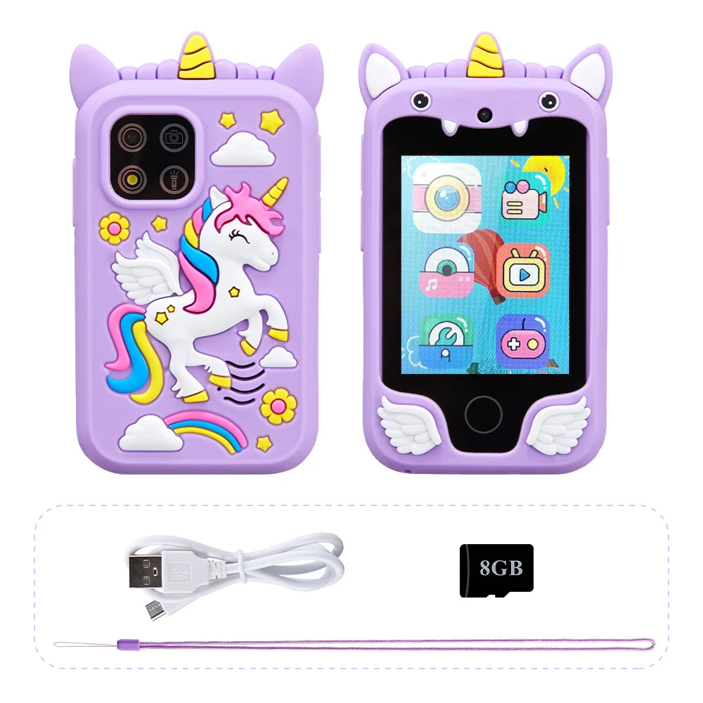AMORUS Kids Smart Phone Toy with Dual Camera & MP3 Player