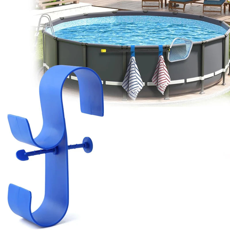 3-in-1 Above Ground Poolside Storage Basket with Cup Holder & Utility Hooks – Heavy-Duty Organizer for Pool Accessories