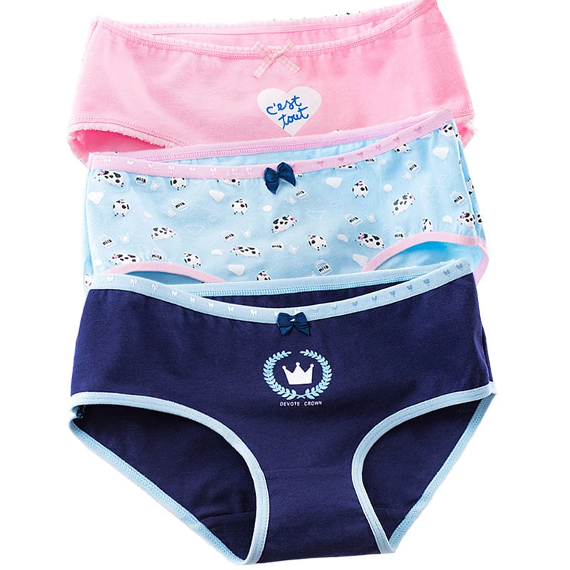 3Pcs Cotton Seamless Panties