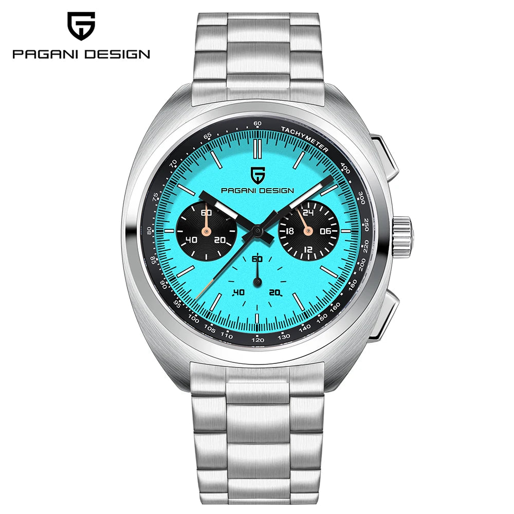 Pagani Design Men's Luxury Quartz Chronograph Watch – Retro Dial Clock