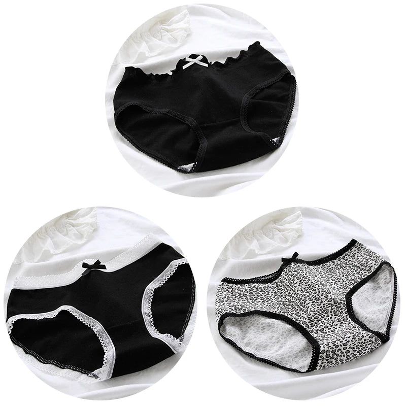 3-Pack Women's Cotton Mid-Rise Briefs & Lingerie Set