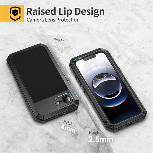Full Body Phone Case with Built-in Screen Protector for iPhone 17e w/kickstand