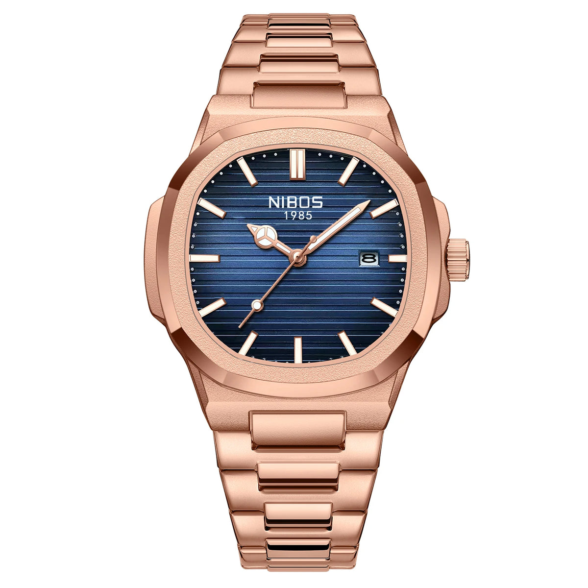 NIBOSI Men's Stainless Steel Analog Quartz Military Watch