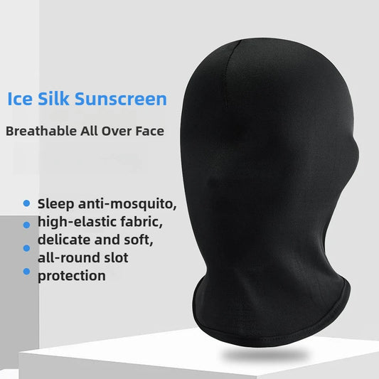 Breathable Pure Black Full Face & Exposed Eyes Cosplay Mask