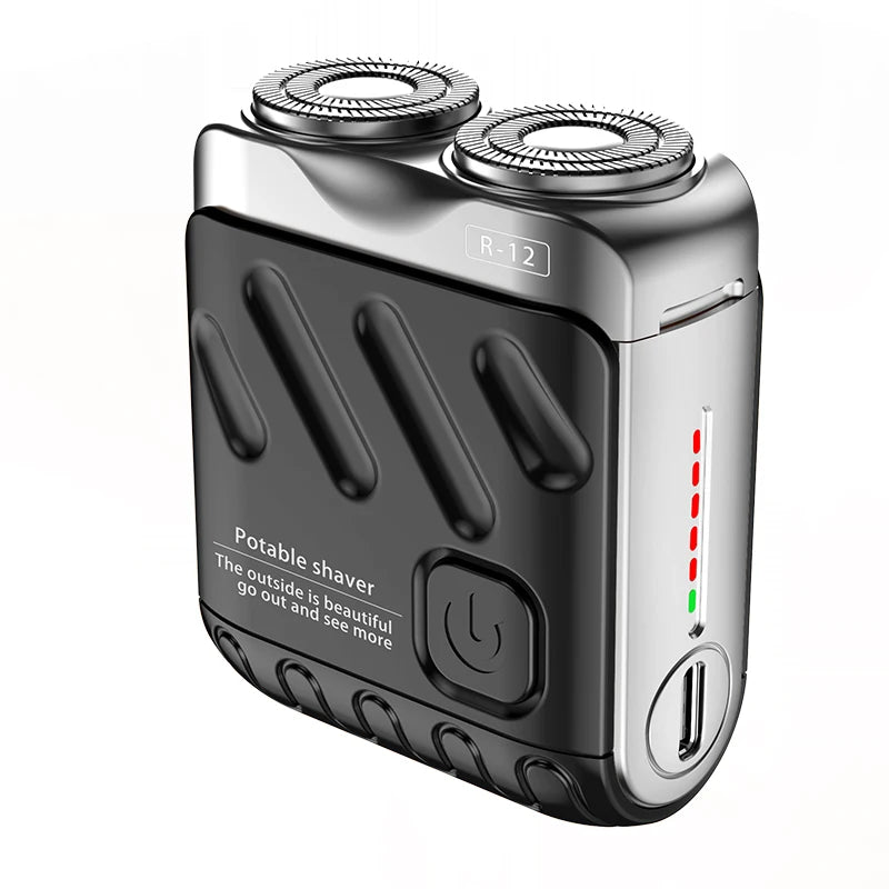 9000RPM Portable Mini Electric Shaver – Dual-Head Waterproof USB-C Travel Razor