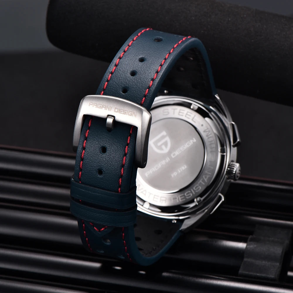 Pagani Design Men's Luxury Quartz Chronograph Watch – Retro Dial Clock