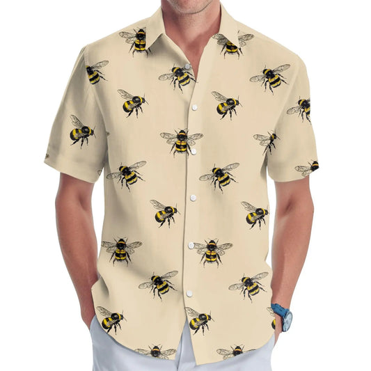 Flamingo 3D Printed Short Sleeve Tropical Shirt