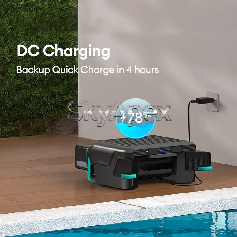 Solar-Powered Automatic Robotic Pool Surface Skimmer