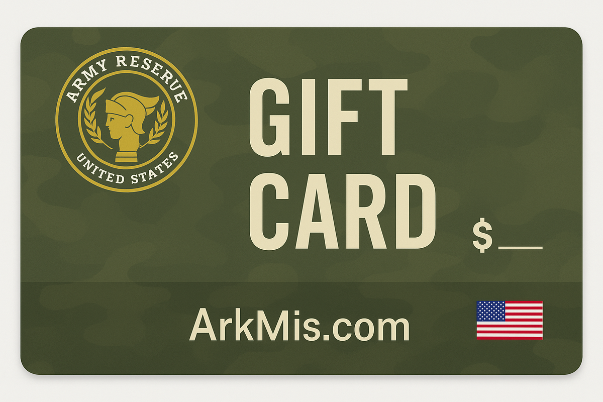 Army Reserve themed gift card for ArkMis.com