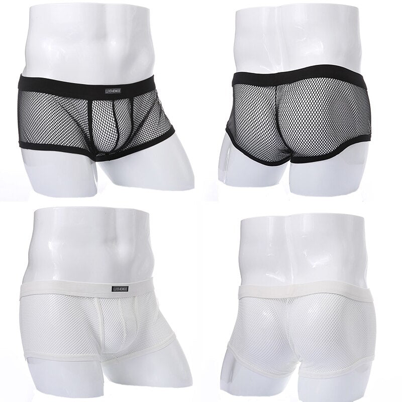 Low Rise Mesh See Through Boxer Briefs