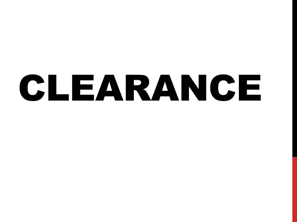 Clearance