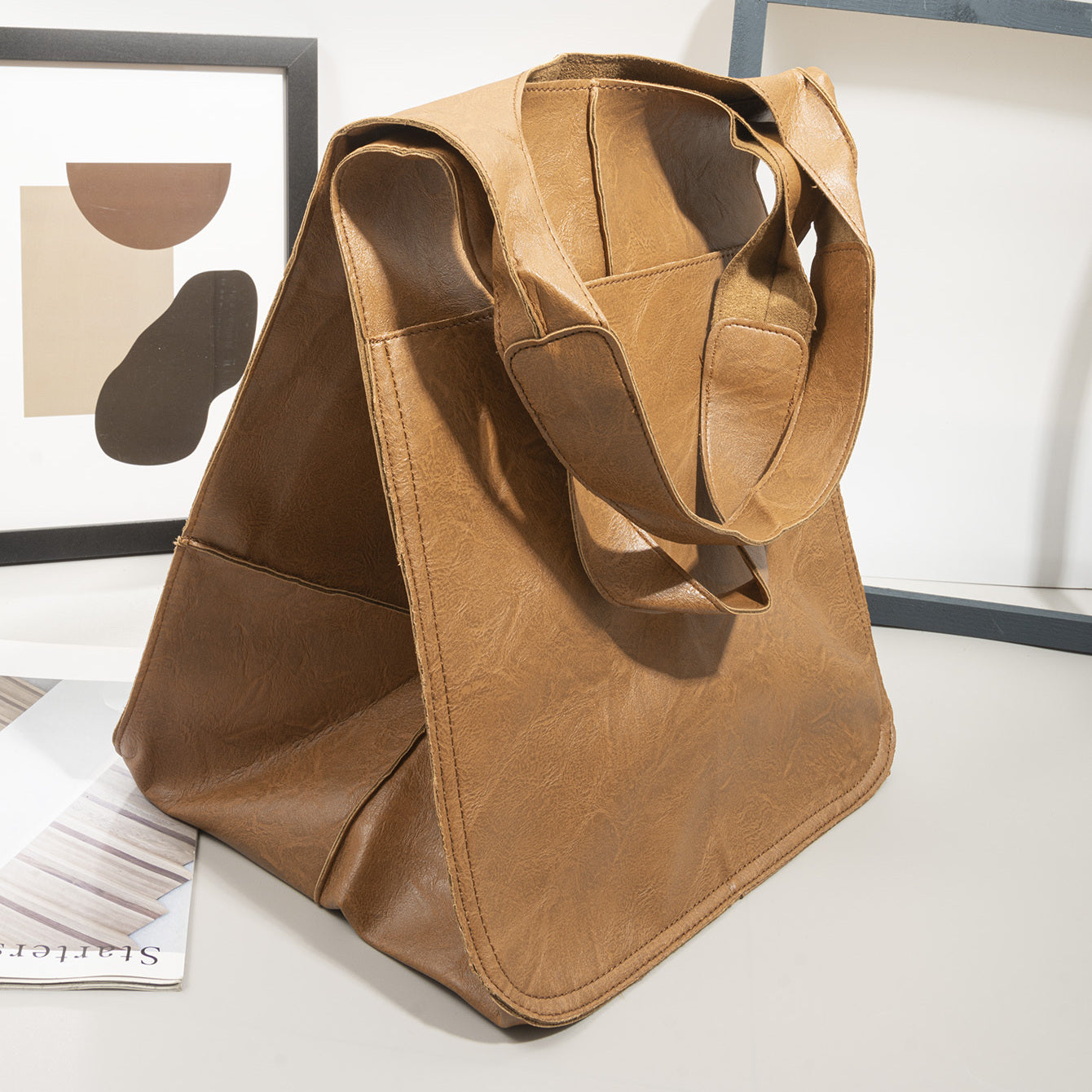 Retro Handmade Large Tote Bag