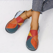 Colorblock Flat Bottom Soft Sole Slip On Loafers