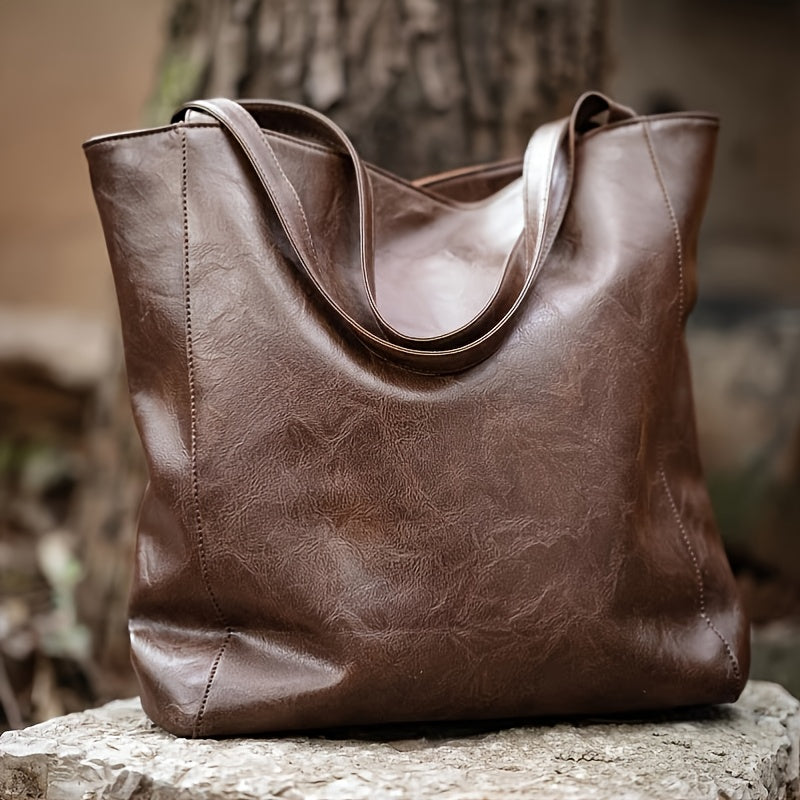 Vintage-Inspired Patchwork Tote Handbag