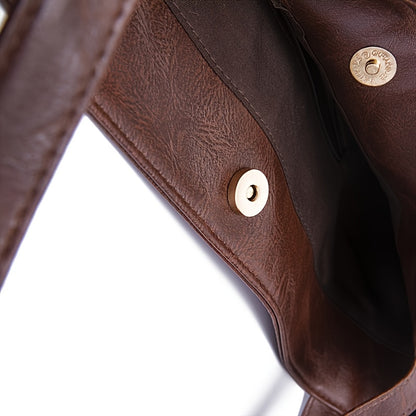 Vintage-Inspired Patchwork Tote Handbag