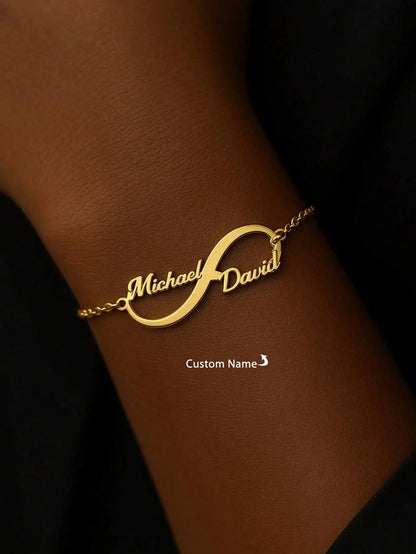 DOREMI Customized Infinity Bracelet With Double Names