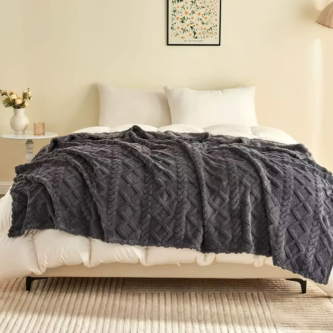 Lamb Fleece Comfortable Soft Plush Thick Blanket