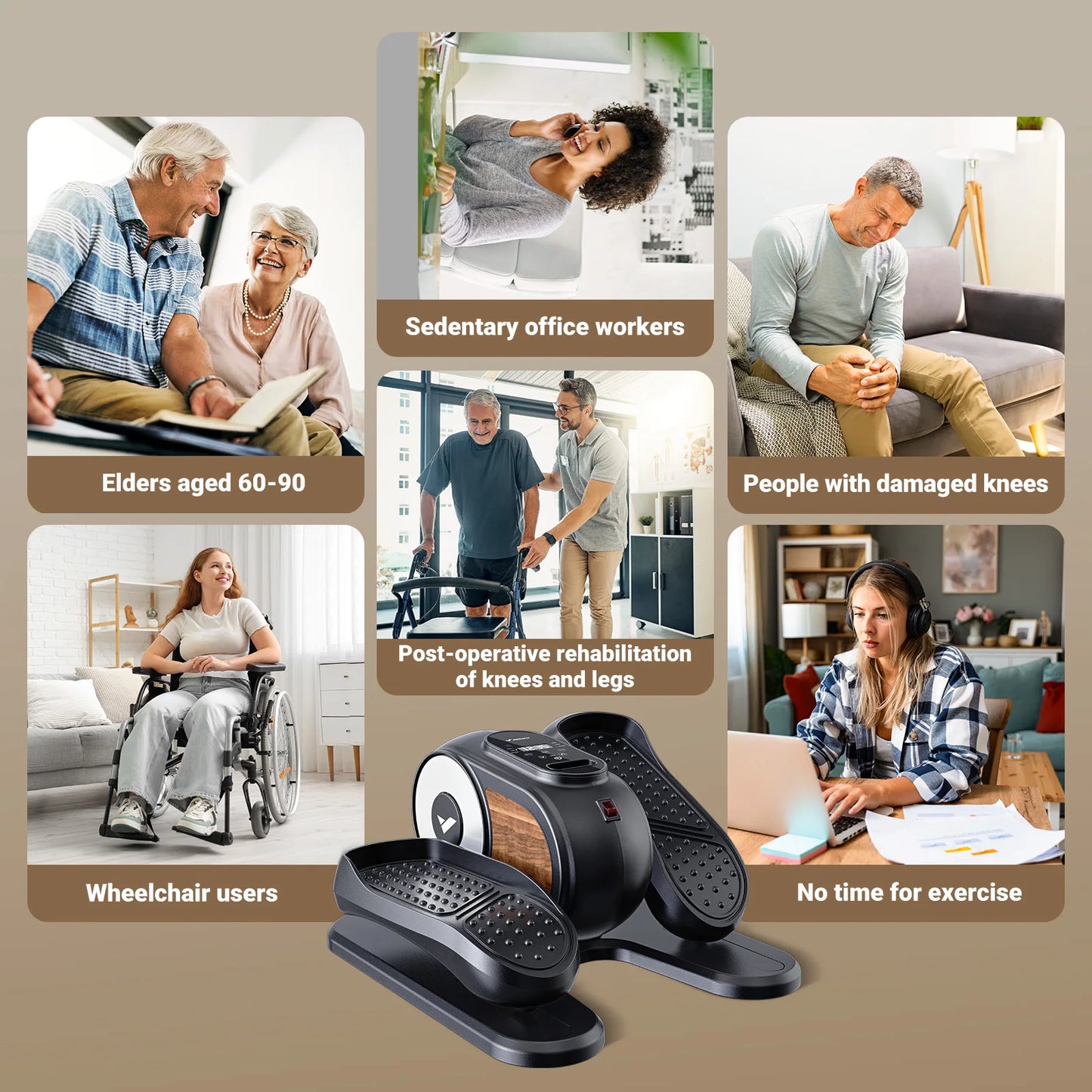 MERACH Under Desk Elliptical Leg Exerciser