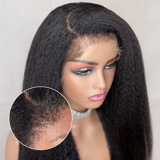 Straight Human Hair Glueless Frontal Wig