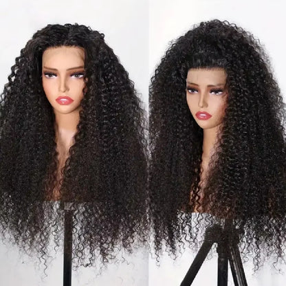 24" Curly Lace Front Human Hair Wigs