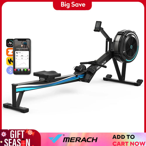 MERACH Adjustable Air Resistance Rowing Machine