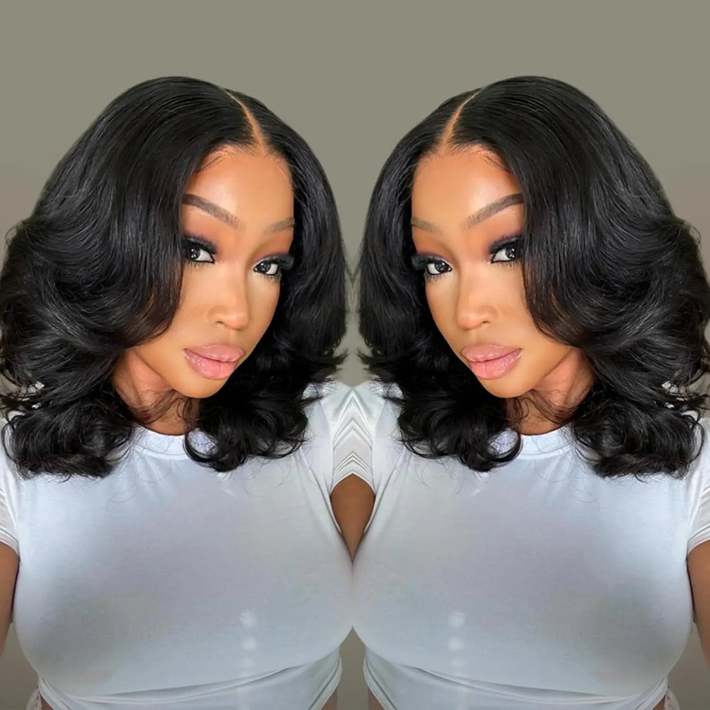 Body Wave 13x4 HD Lace Frontal Human Hair Bob Wig