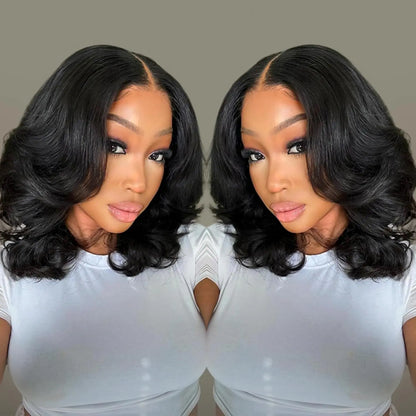 Body Wave 13x4 HD Lace Frontal Human Hair Bob Wig