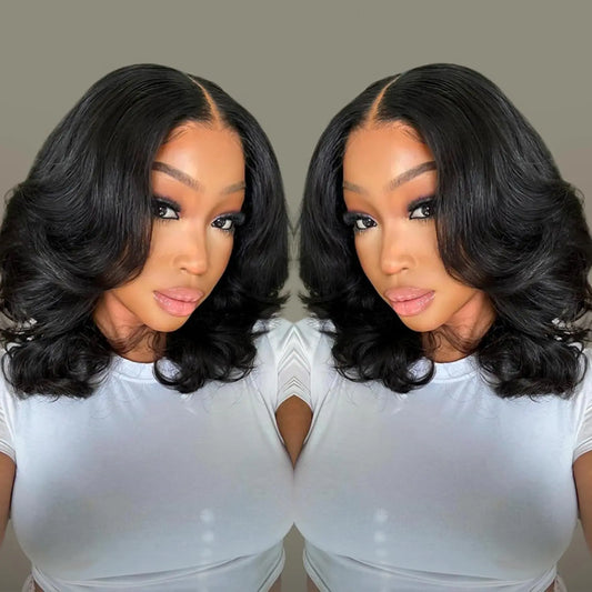 Body Wave 13x4 HD Lace Frontal Human Hair Bob Wig