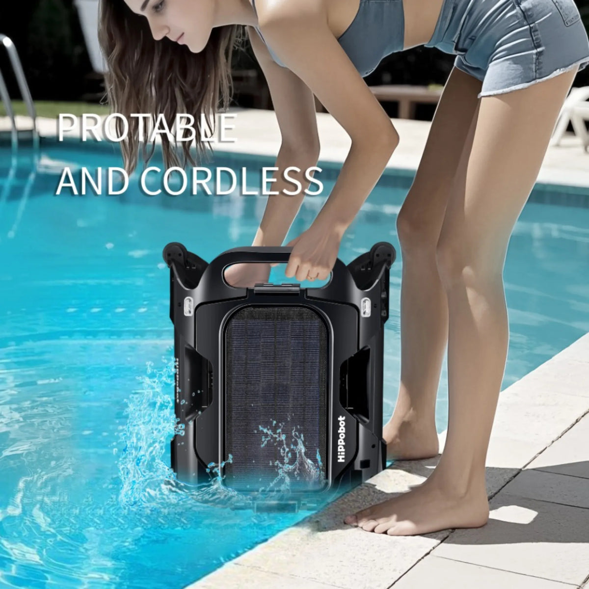 Solar-Powered Automatic Robotic Pool Skimmer